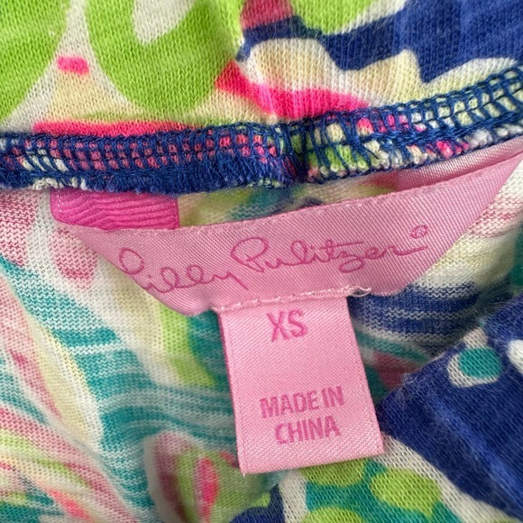 Lilly Pulitzer size XS‎ strapless top toucan play print blue green pink cotton - Picture 3 of 4